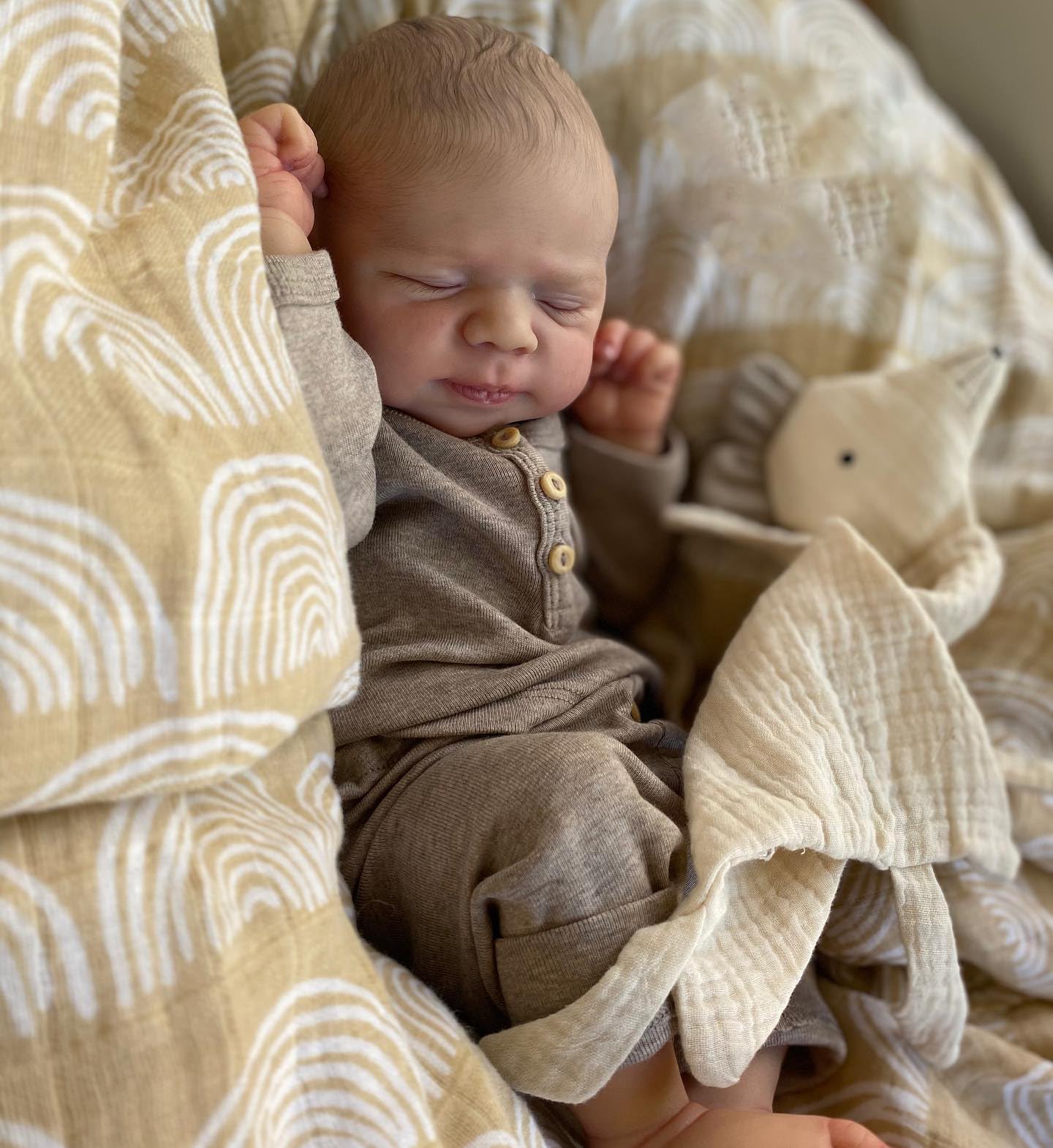 Anano Reborn Baby Dolls Boy Pascale 18 inch Realistic Newborn Full
