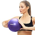 APEXUP Yoga Ball Exercise Ball, Heavy Duty Pilates Ball for Fitness, Balance, Core Workout, Physical Therapy (XXS (9) 23cm, Purple)