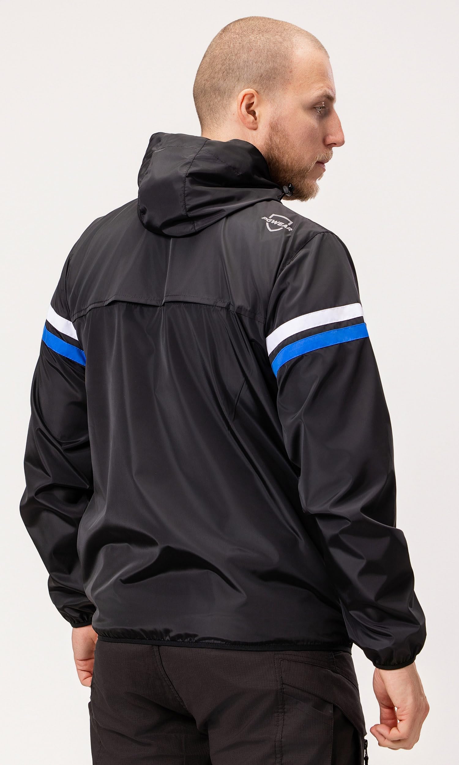 PGWEAR Kurtka przejściowa Expedition – Urban Outdoor Windbreaker dla mężczyzn – z kieszenią na zamek błyskawiczny i kapturem – Made in Europe