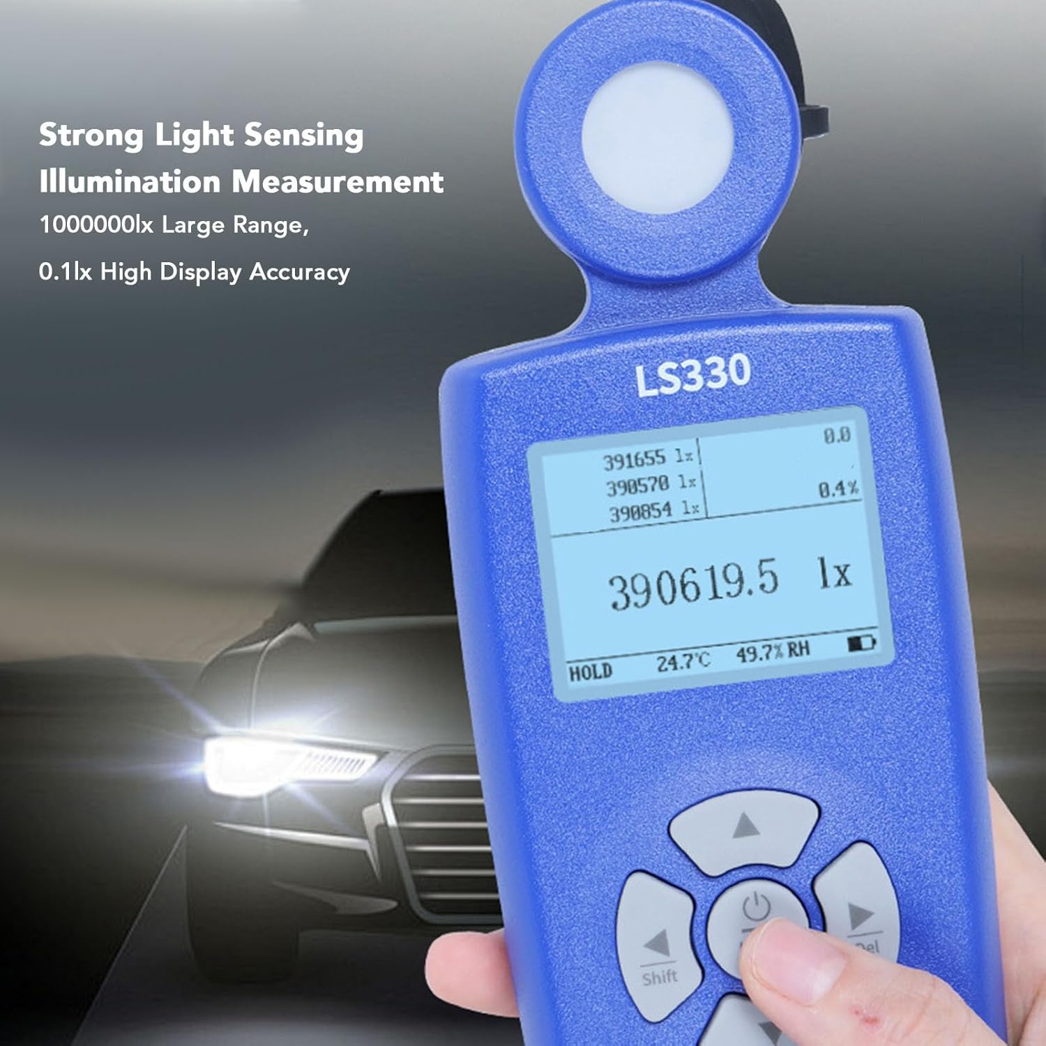 Light Meter, 0 to 1000000Lx Digital Illuminance Meter, 1000-100000K Color Temperature Tester, Photographic Light Meters, for Plants, Photography