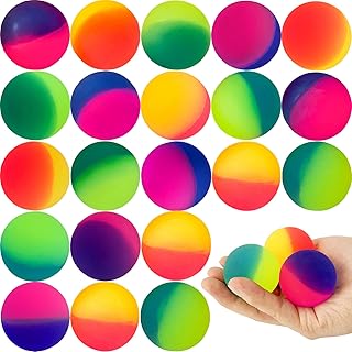 Irrmshr 18 Pcs Bouncy Balls for Kids,45 mm Jumbo Super Bouncy Balls,Rubber Bouncing Balls High Bouncy Balls in Bright Assorted Multi Colors for Boys Gilrs Birthday Party Favors Carnival Prizes