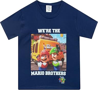 Amazon.com: Super Mario T-Shirt for Boys | Mario and Luigi