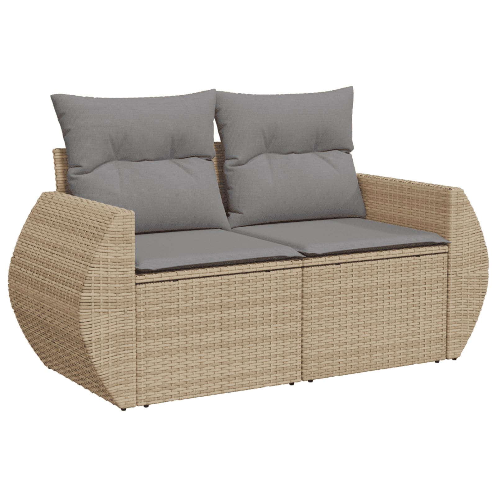 Lechnical Set Divano da Giardino 5 pz con Cuscini Beige in Polyrattan,Set di Conversazione per Patio,Set Salotto da Esterno,Set Divano da Giardino Esterno-3272179