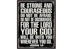 Be Strong and Courageous Christian Masculine Scripture Wall Art for Men
