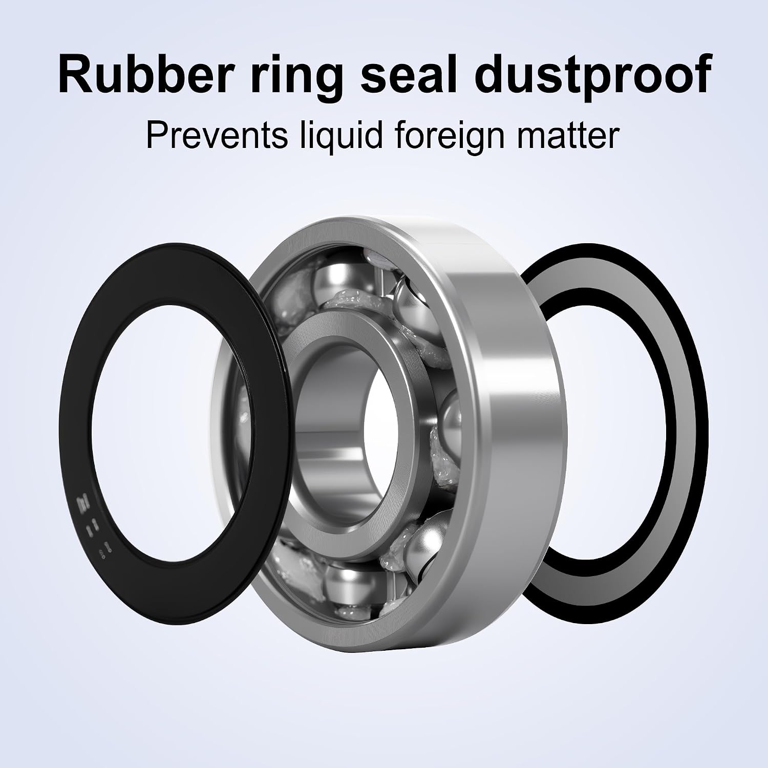 10 Pcs 6305-2RS Deep Groove Ball Bearings 25x62x17mm, Pre-Lubricated Double Rubber Seal Bearings