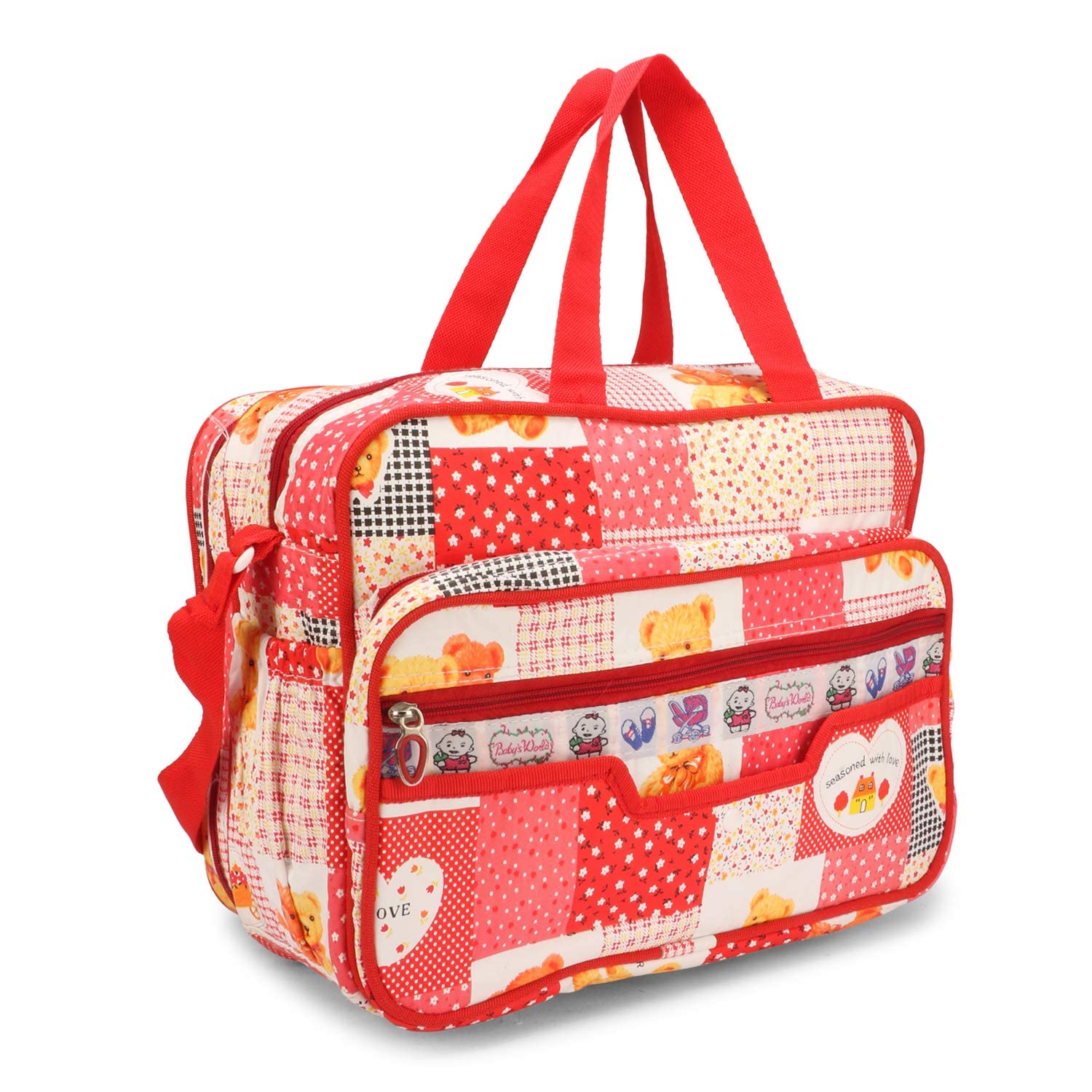 LONGING TO BUY Multi-Compartment Baby Bag, Diaper Bag & Mother Bag for All Purpose Color - Red-image-15