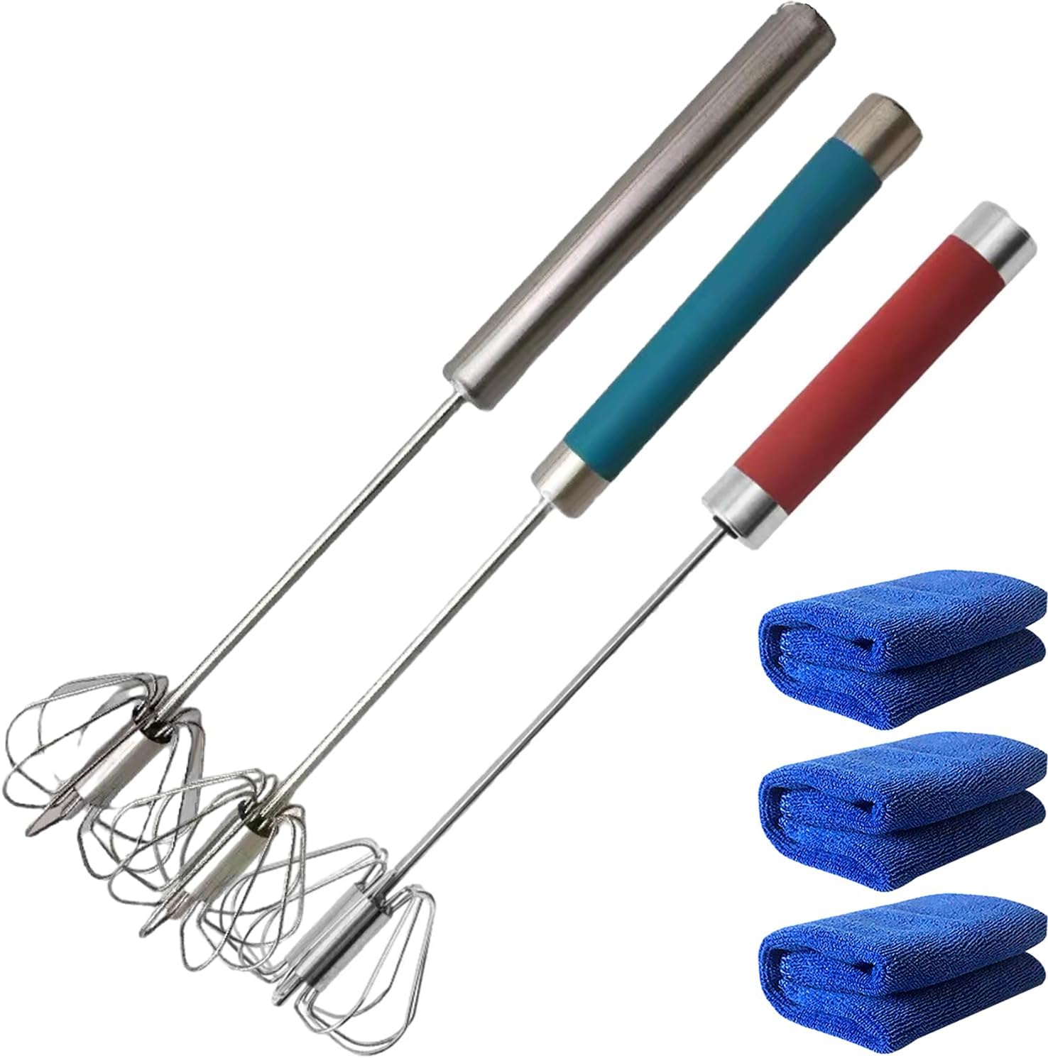 Generic 12-Inch Stainless Steel Semi-Automatic Whisk, Whizzy Whisk, Easy Whisk, Easy Whisk Whisk, Whizzy Whisk Piranha, Mixer for Mixing, Stirring, Whisking and Whisking/3Colors