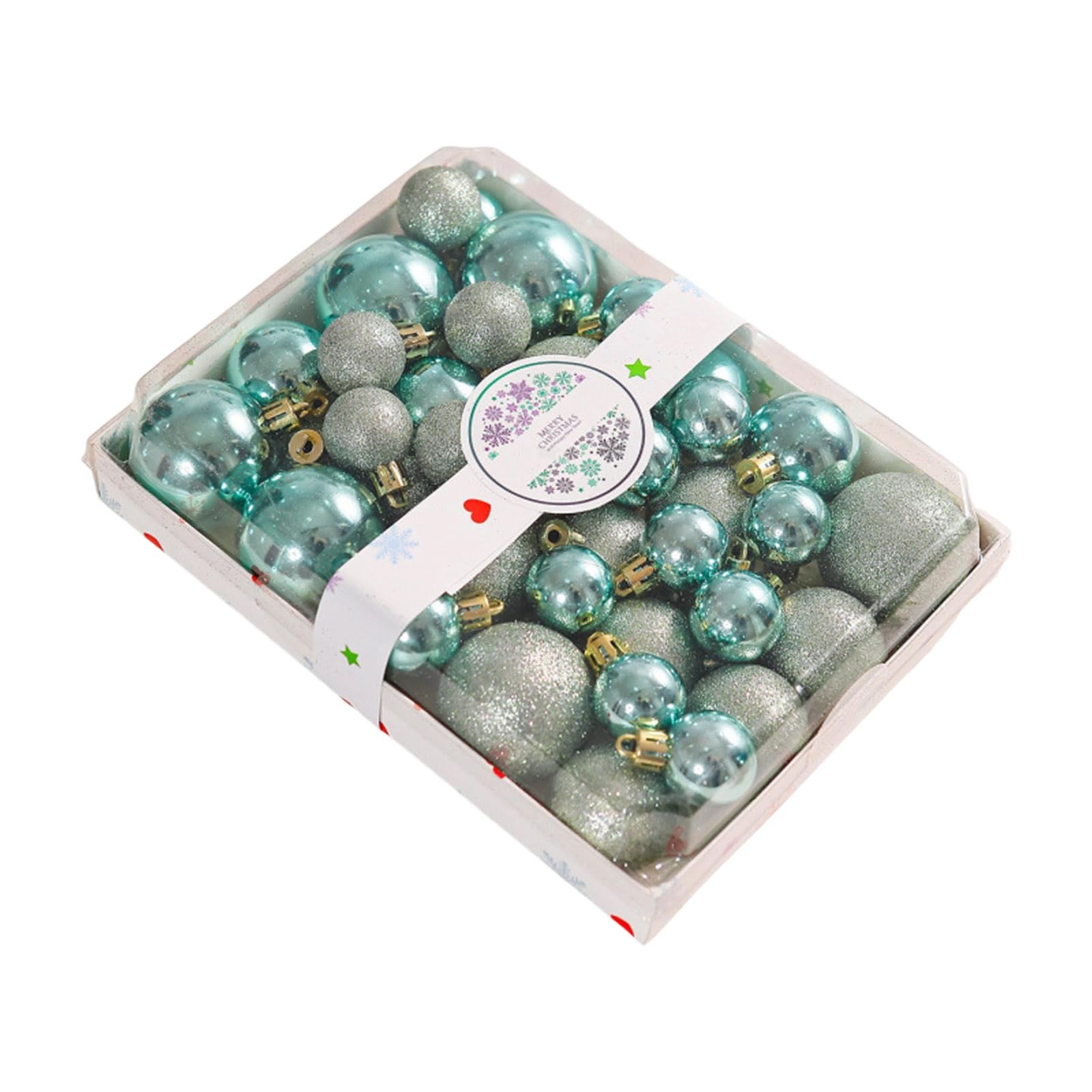 Jazuaiao Multipurpose Christmas Hanging Decorations 42Pcs Plastics Ornaments for Tree Tabletop Party Styling Christmas Decorations