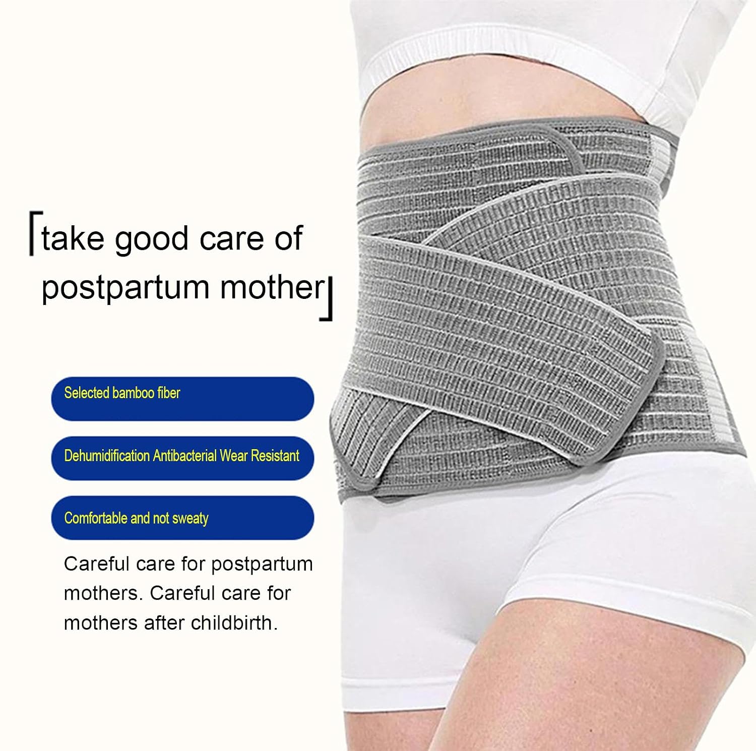 VIDECOR 3 in 1 Postpartum Belly Band, support belly band C section recovery belt Postnatal Girdle abdominal binder for Waist,120cm
