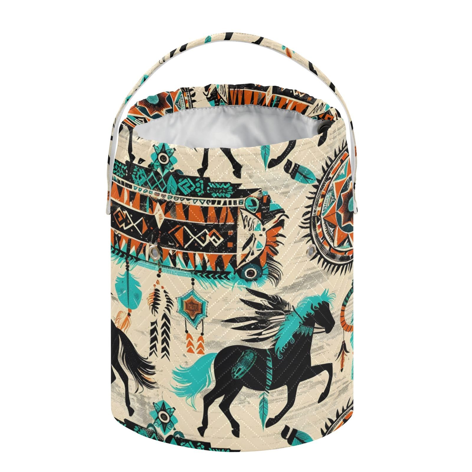 Yarn Storage Bag Small Crochet Bag Knitting Bag Organizer Horse Indian Yarn Bags for Crocheting Basket