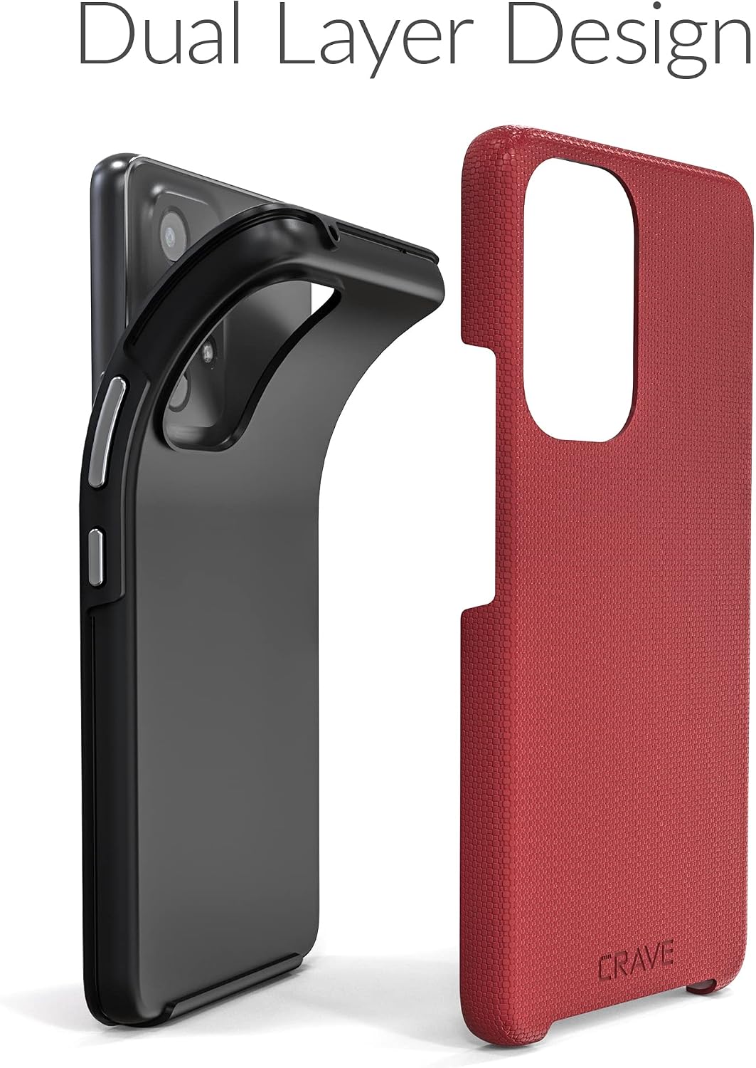 Crave Dual Guard for Samsung Galaxy A53 Case, Shockproof Protection Dual Layer Case for Samsung Galaxy A53 5G - Red