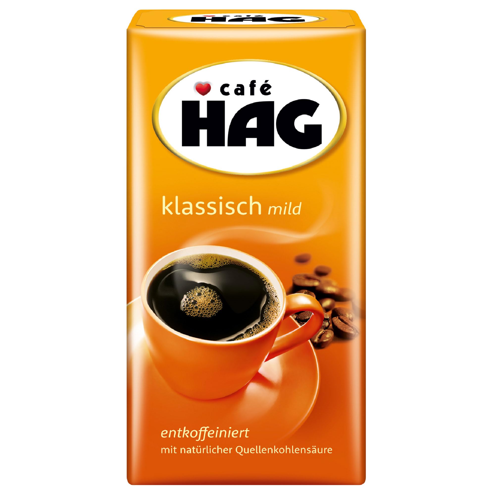 Cafè Hag Klassisch mild, Vollmundiges Aroma, Entkoffeiniert, 10 x 500 g