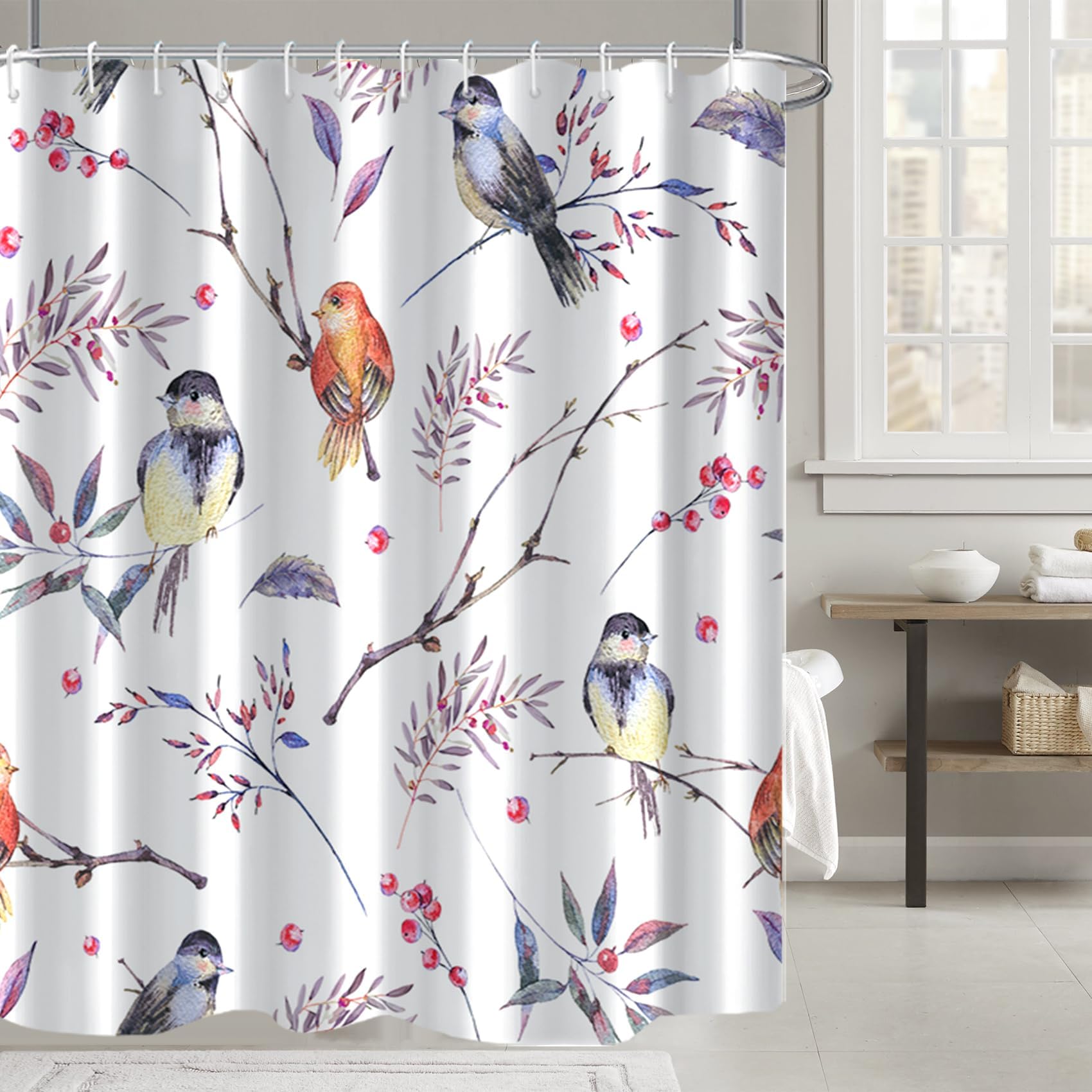 Amazon.com: Avanti Linens Gilded Birds 72" x 72" Shower CurtainGold and