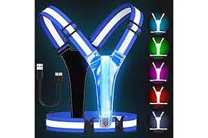 Zacro LED Reflective Vest Running Gear: Illuminate Your Runs with Enhanced Visibility