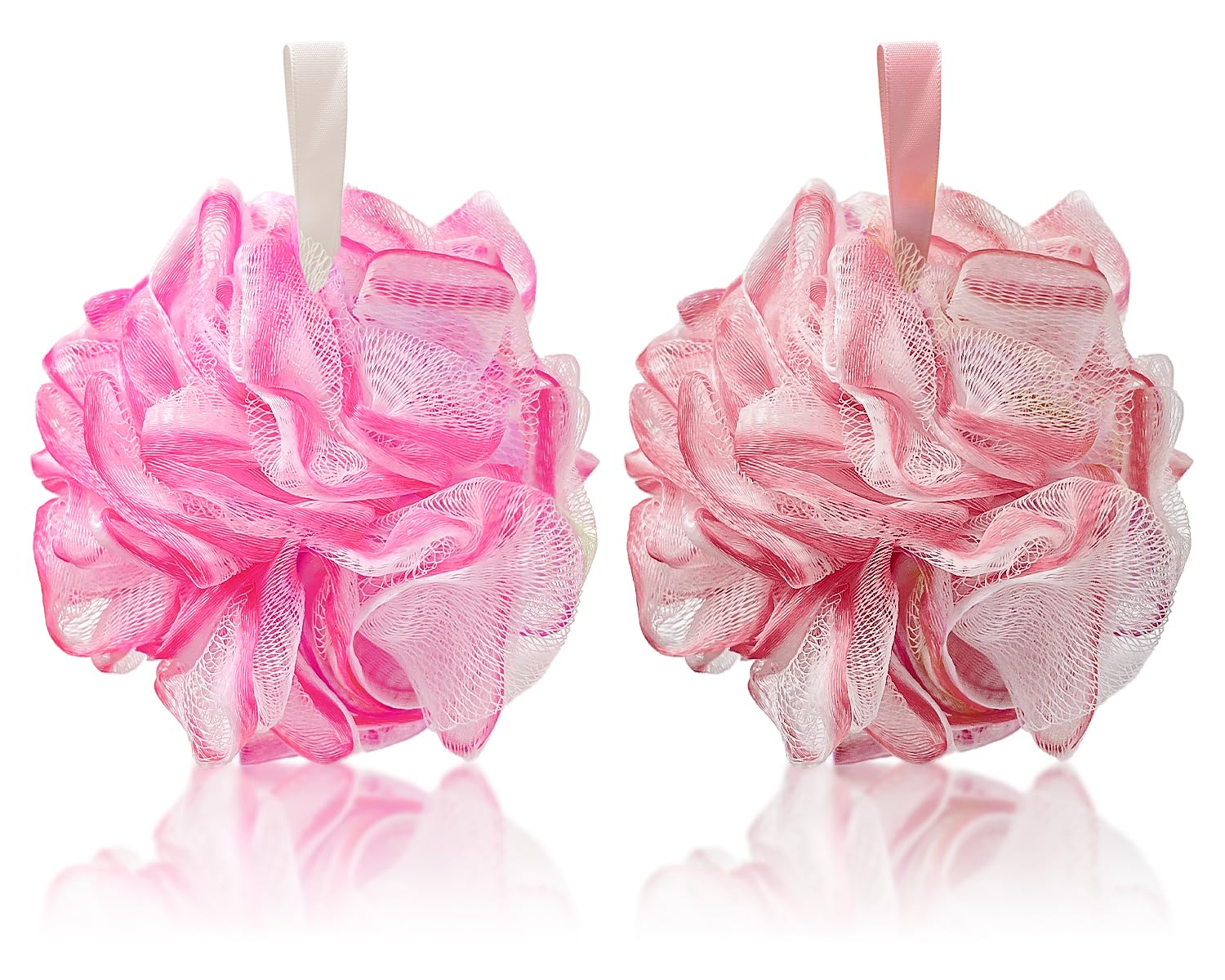 2er-Pack große Duschschwämme, 75 g weiche Badeschwämme für sanftes Peeling, Körperpeeling für Damen und Herren (Kombination 3)