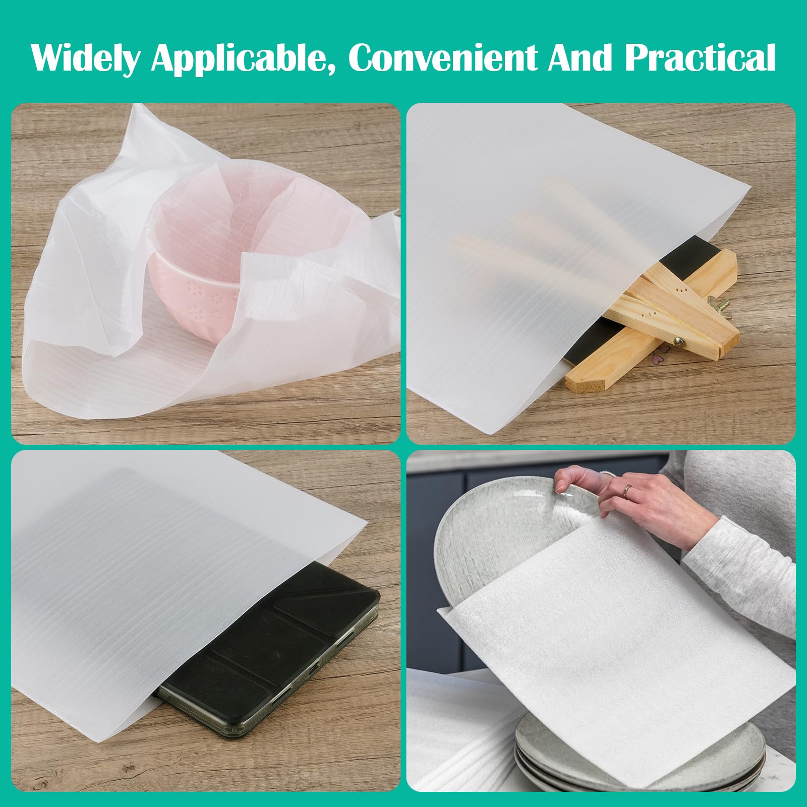 Envoltura de Espuma 30x30 cm 100 Piezas, Material de Embalaje de Burbujas para Mudanza