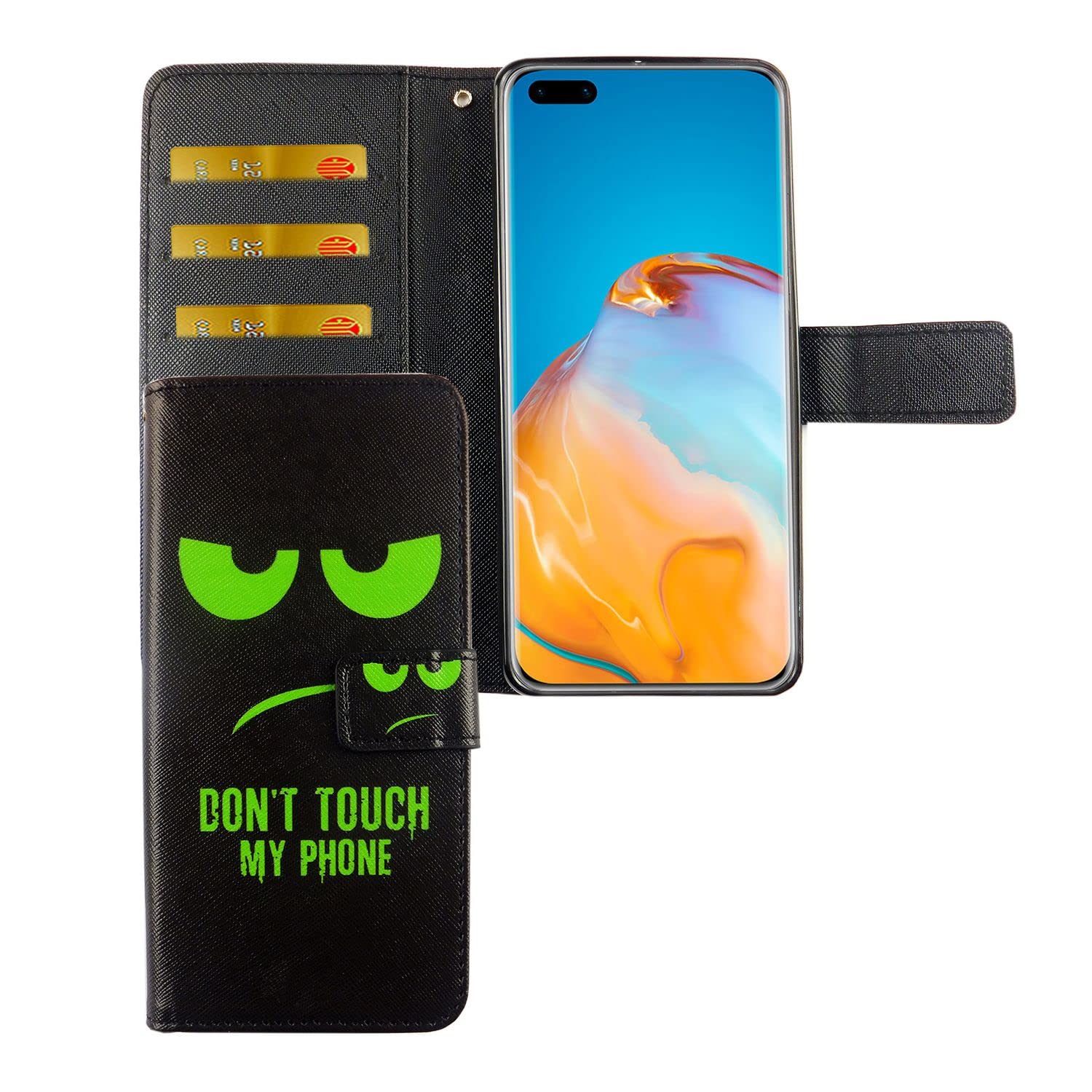 Housse Huawei P40 Dont Touch My Phone verte pour sécuriser vos trajets - 7