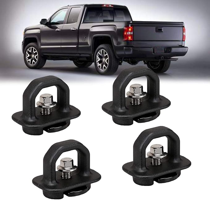 4 Pcs Tie Down Anchor Truck Bed Anchors, Side Wall Hook Rings for 0718