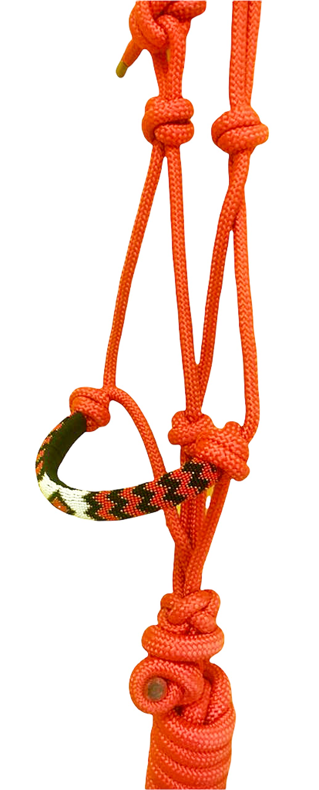 Majestic Ally Capezza imbottita in corda intrecciata con perline e guinzaglio abbinato da 25,4 m (rosso)