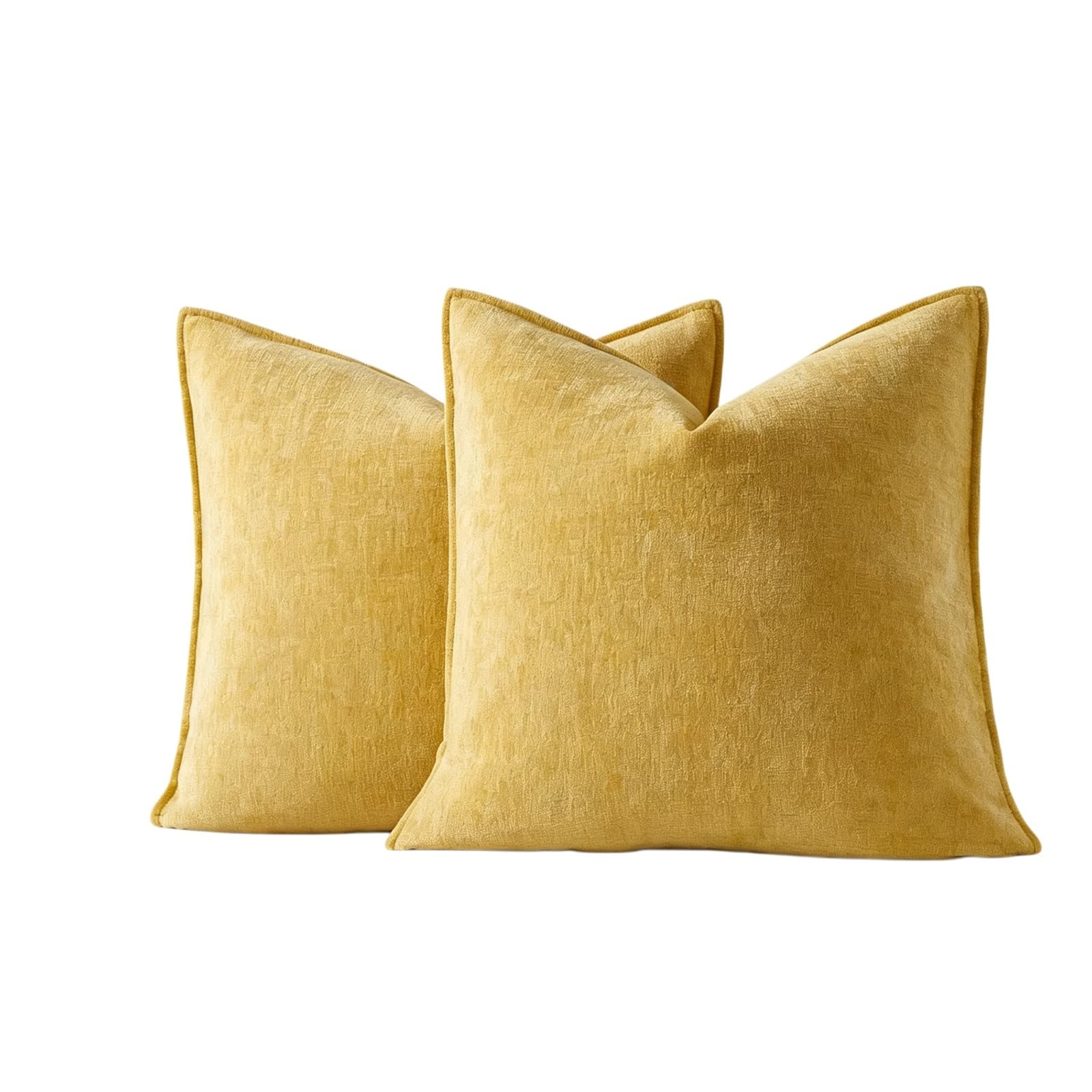 Pack Of 2 Chenille Decorative Throw Pillow Covers 18x18 Inch Cushion Cover