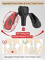 Vista 2 de Pelvic Floor Exercise Devices 77 lb Adjustable Kegel Inner Thigh Exerciser and Hip Trainer Workout Equipment for Home Postpartum Recovery Women Men