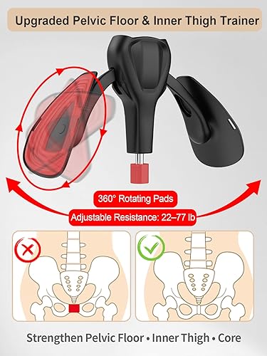 Miniatura 2 de Pelvic Floor Exercise Devices 77 lb Adjustable Kegel Inner Thigh Exerciser and Hip Trainer Workout Equipment for Home Postpartum Recovery Women Men,