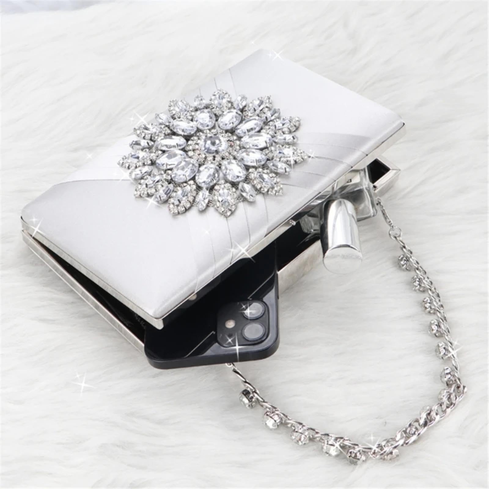 Abendtasche Damen Clutch Funkelnde Sonnenblume Strass Abend Tasche Braut Hochzeit Party Clutch Glitter Geldbörse Frauen Cocktail Prom Handtasche Umhängetasche