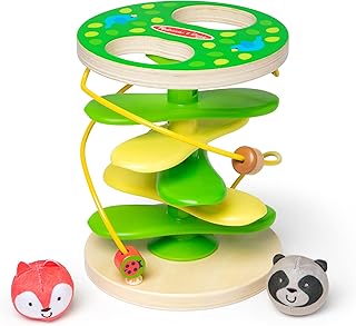 Melissa & Doug Rollables Treehouse Twirl Infant and Toddler Toy (3 Pieces) - FSC-Certified Materials