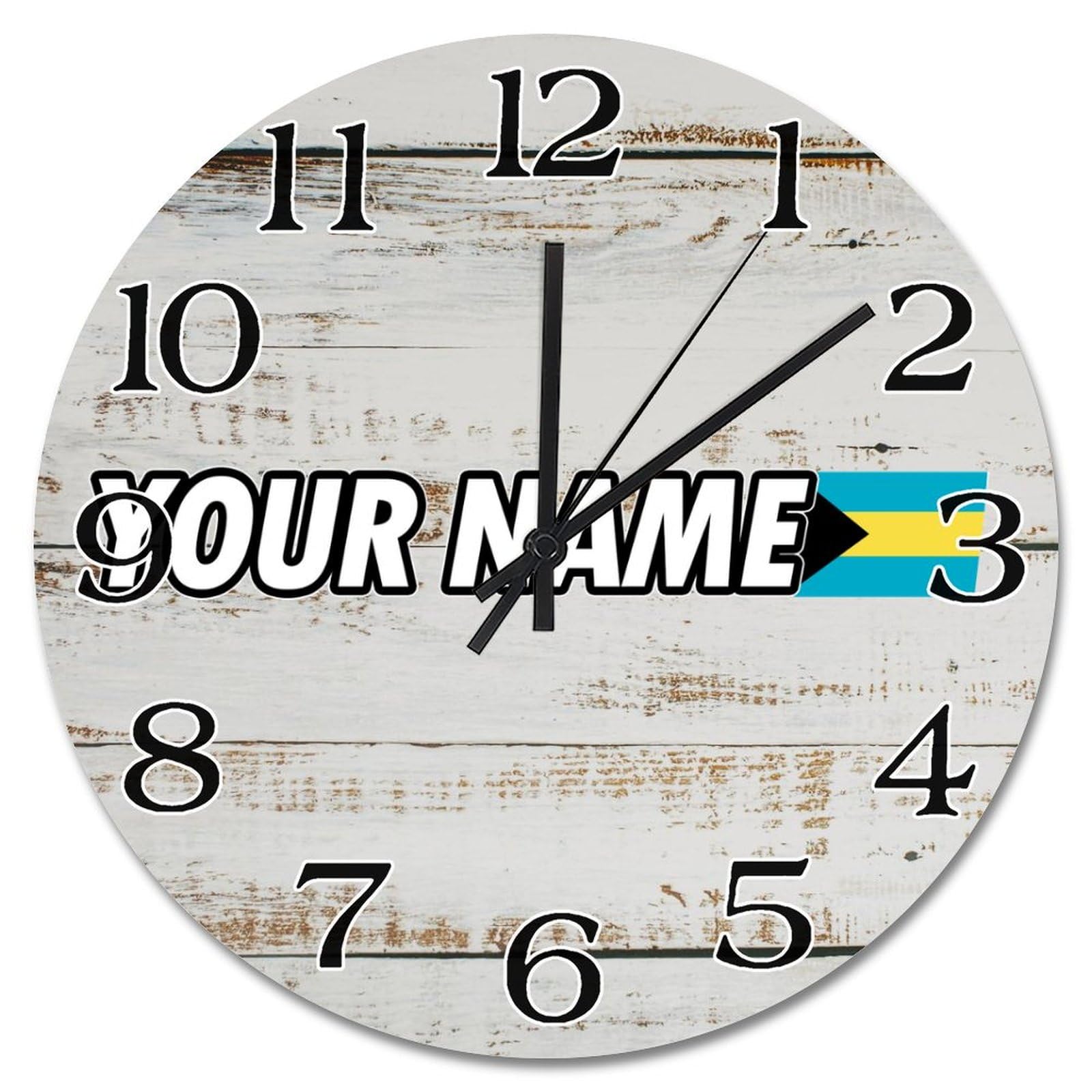 Horloge Bahamas vintage en bois pour une déco de bureau chic