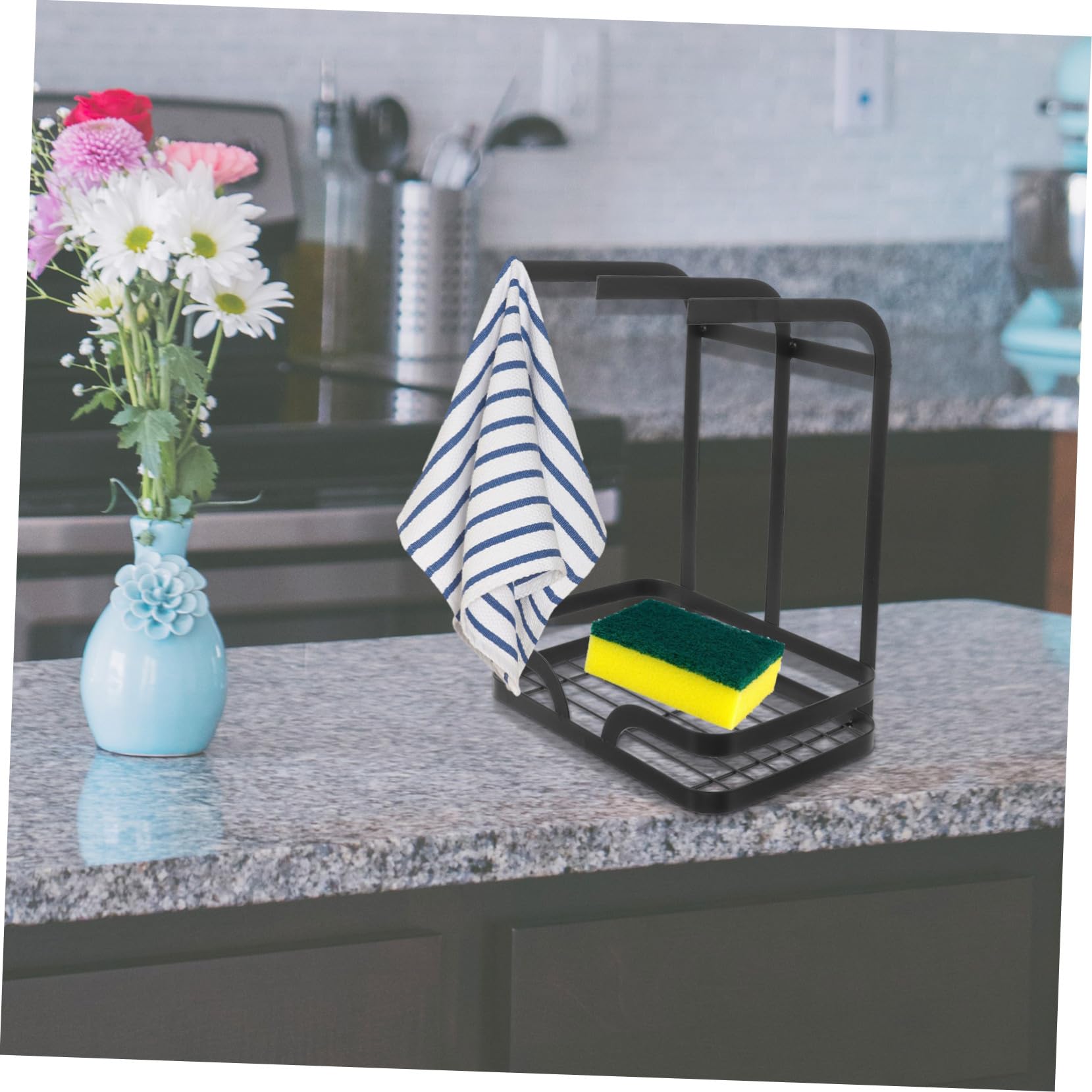 SHOWERORO Portasponda da Cucina Inossidabile Supporto Scolante per Spugne e Panni Accessorio Pratico per Lavello e Stoccaggio Utensili da Cucina