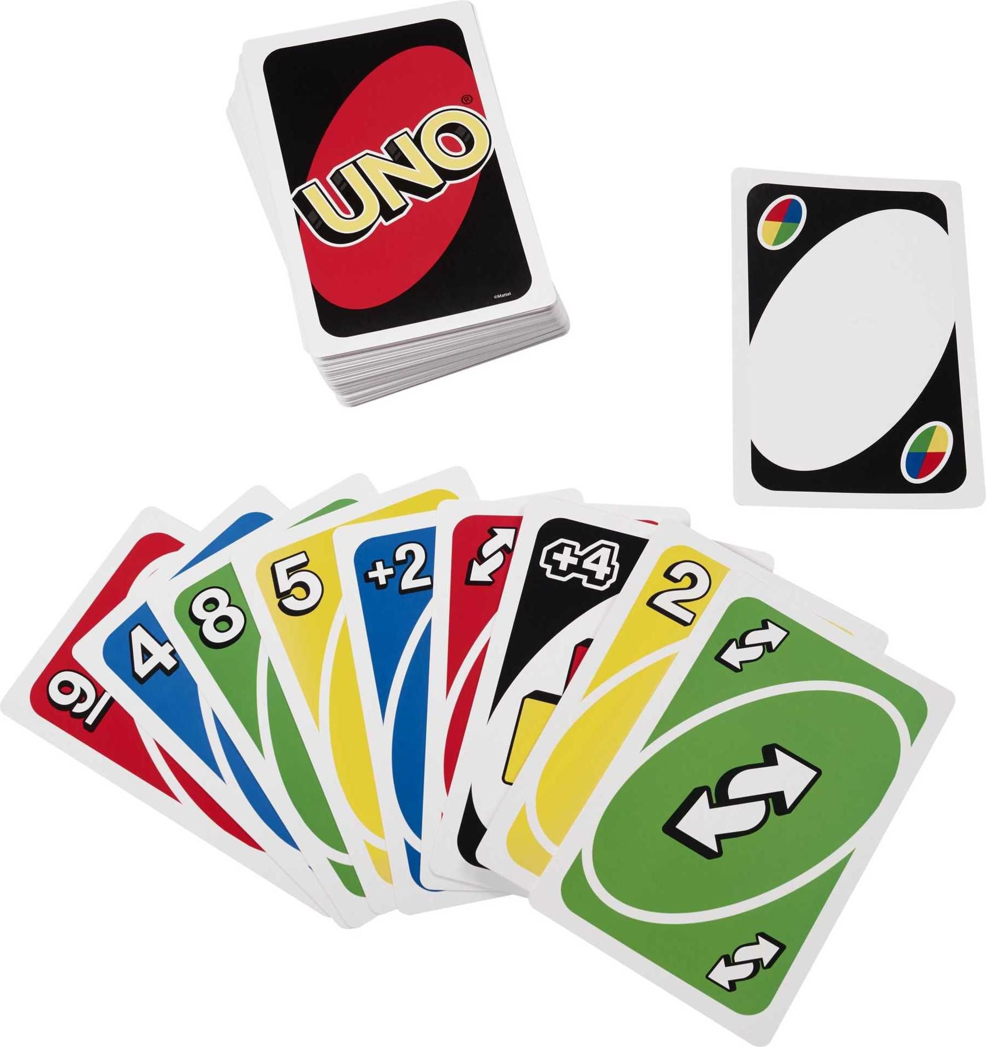 Mattel Games Jeu de Cartes géant UNO, 7 Ans+, 2-10 Joueurs | Jeu de cartes surdimensionné XL accessible daltoniens, personnalisable, enfants, ados, famille, GRL91