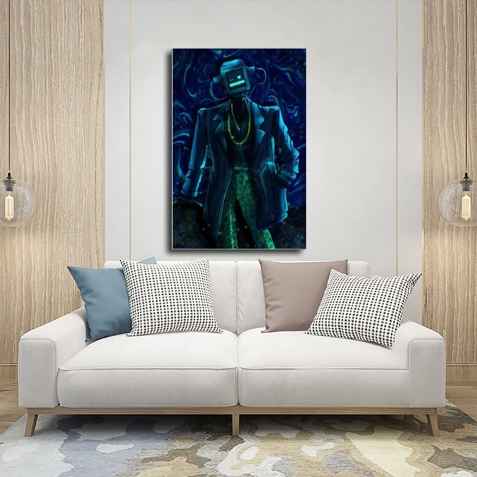 FABIVA Poster per videogiochi randagi, 13 poster su tela, decorazione da parete, per soggiorno, camera da letto, cornice, 60 x 90 cm