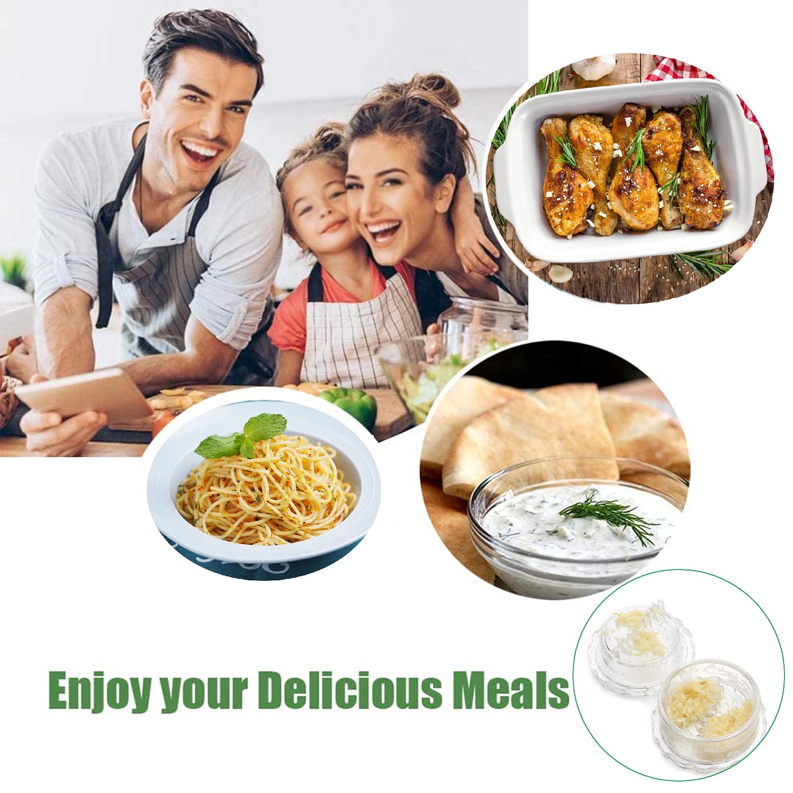 Presse-ail Plastique Rouleau éplucheur D'ail Ail Peeler Crusher Cuisine Gingembre Ail Crusher Multifonctions Appareil D'ail Cadeaux pour Parents, Amis, Hommes et Femmes, Amateurs de Cuisine, 2 pièces