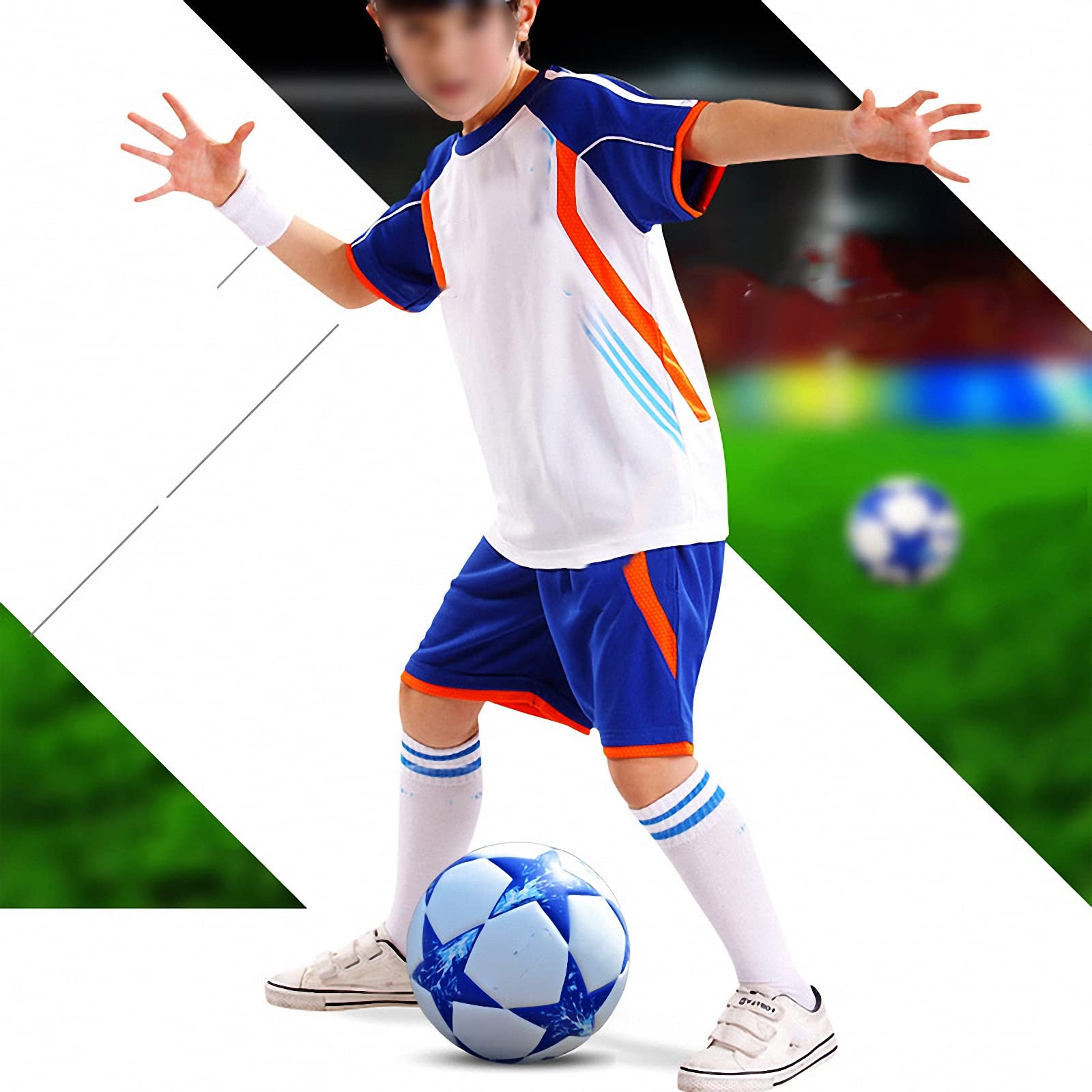 Balón de fútbol Luminoso Fluorescente,Pelota Reflectante de Entrenamiento Que Brilla en la noche Oscura,Football Partido Resplandor para niños,Rendimiento de competición