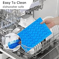 Vista 5 de Moldes de goma para caramelos, moldes de silicona para osos/dinosaurios/frutas para niños con 2 cuentagotas, antiadherentes y sin BPA para mini