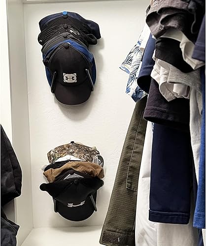 Miniatura 5 de Pmsanzay Percha organizadora de gorras, soporte para sombreros, estante para sombreros, organizador de sombreros para instalación en la pared, gran
