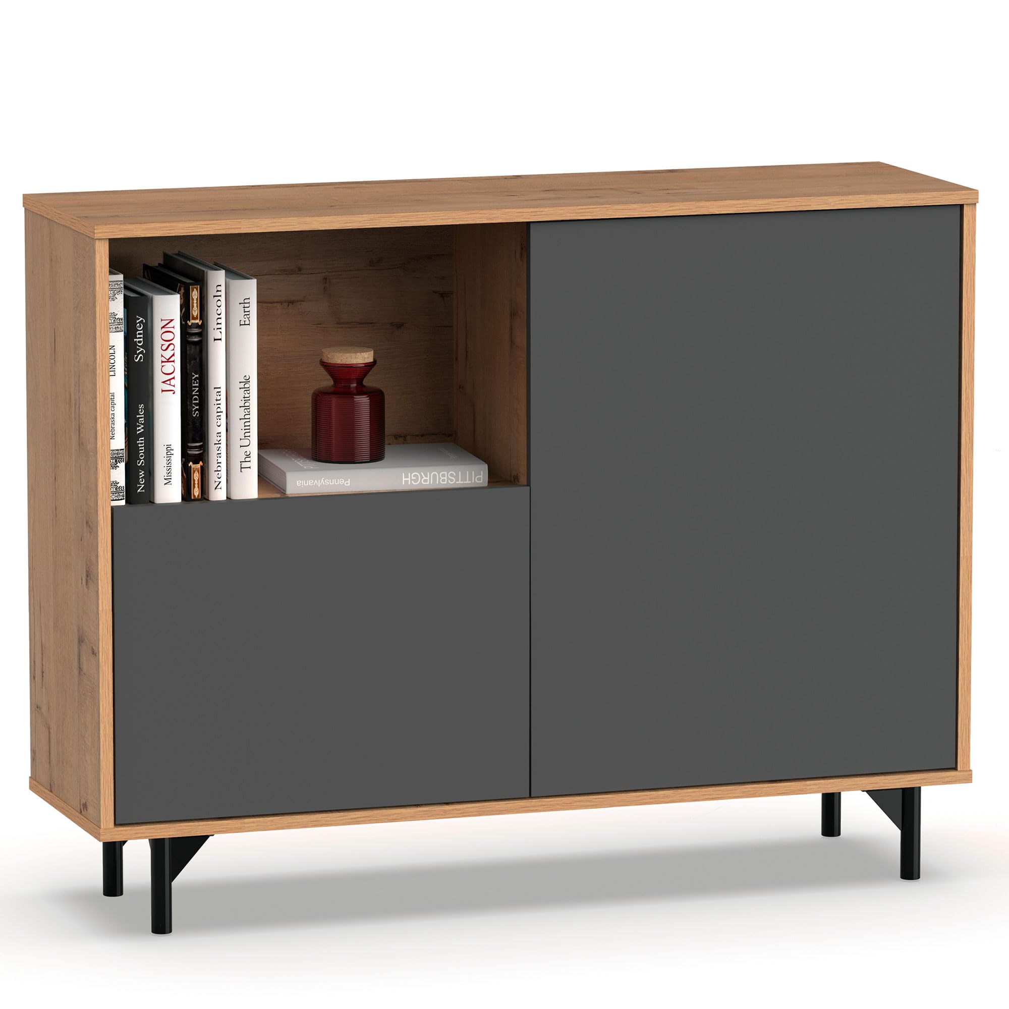 CREDENZA CON TAVOLO-CONSOLLE ESTRAIBILE FINITURE VARIE - - Arredamento