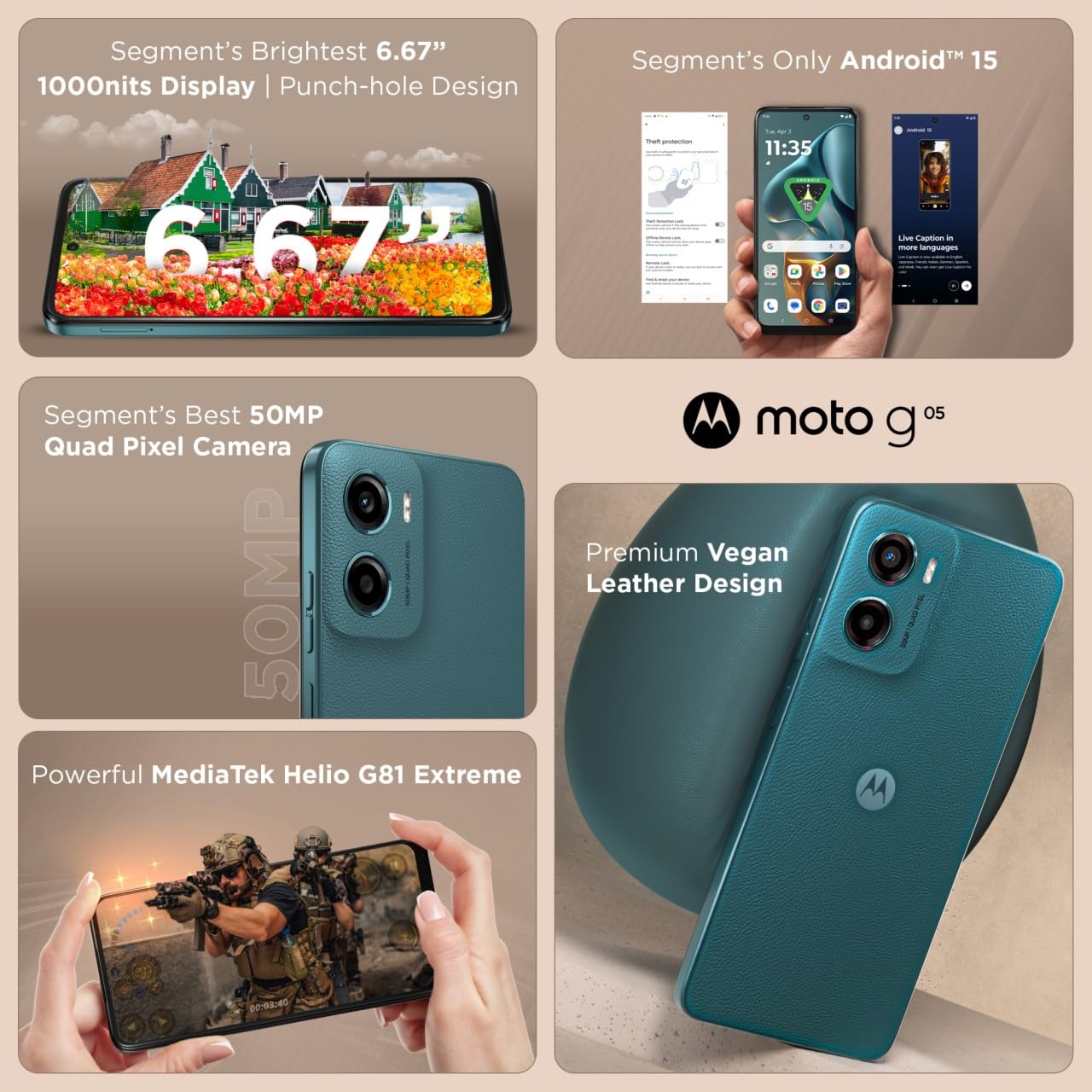 Motorola G05 4G (Forest Green, 4+64) : Amazon.in: Electronics
