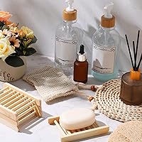 Vista 7 de Juego de accesorios de jabón que incluye jabonera de madera, jaboneras para bandeja de jabón de barra, bolsa de ahorro de jabón, bolsa de jabón