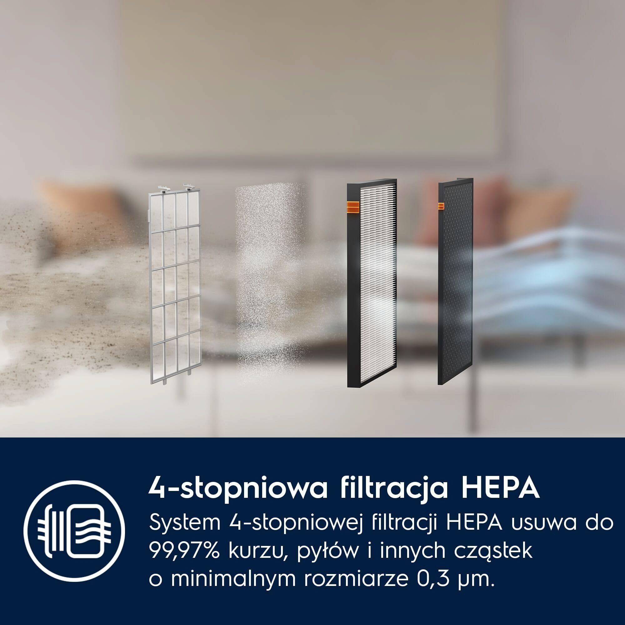 Electrolux EPU72571UG Pure Multi 700 oczyszczacz powietrza, 2 w 1, z wentylatorem, podłączony, 4-stopniowy filtr, jasnoszary