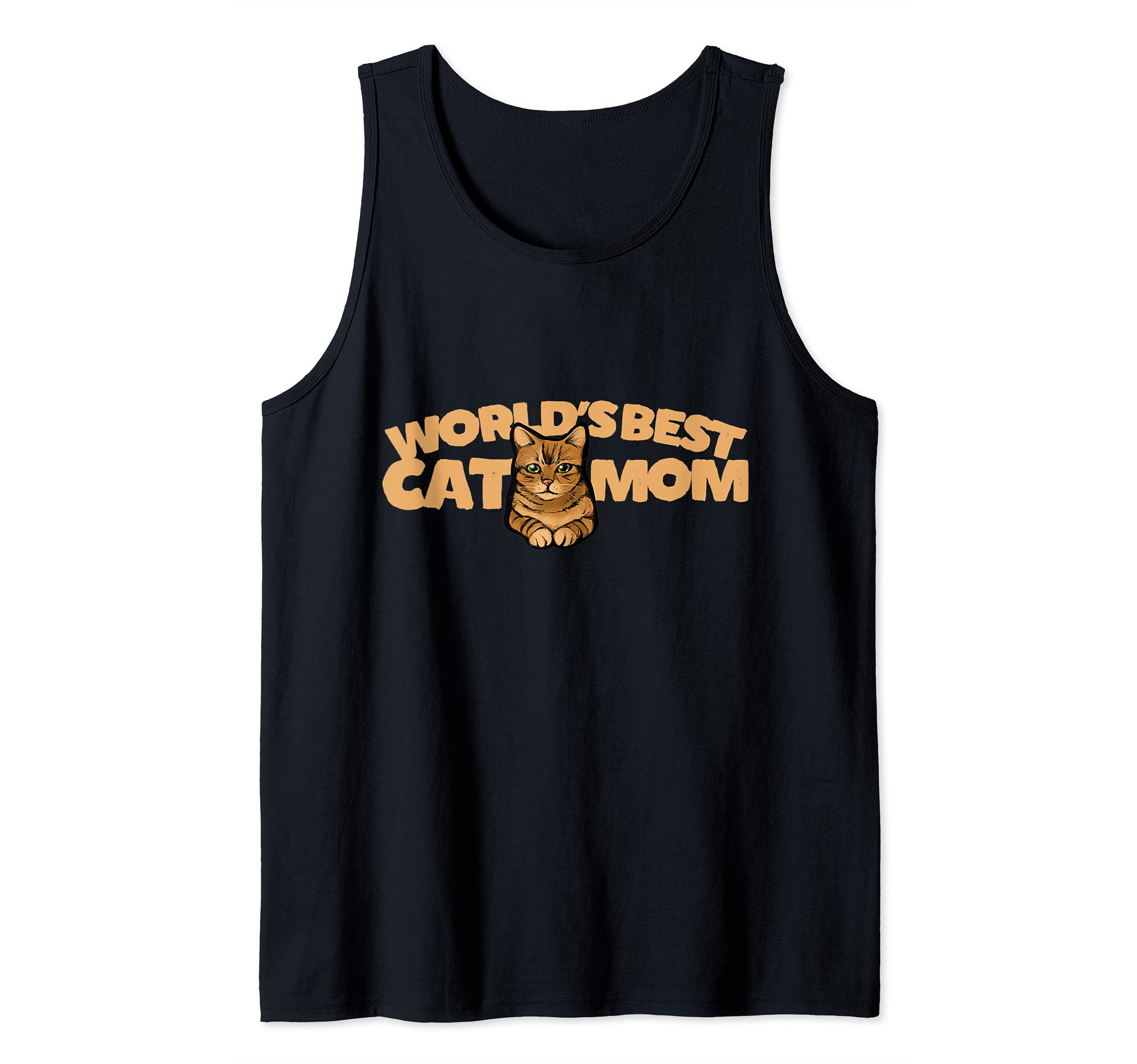Cat Mom funny cat person design cat people humor Tank Top, Black