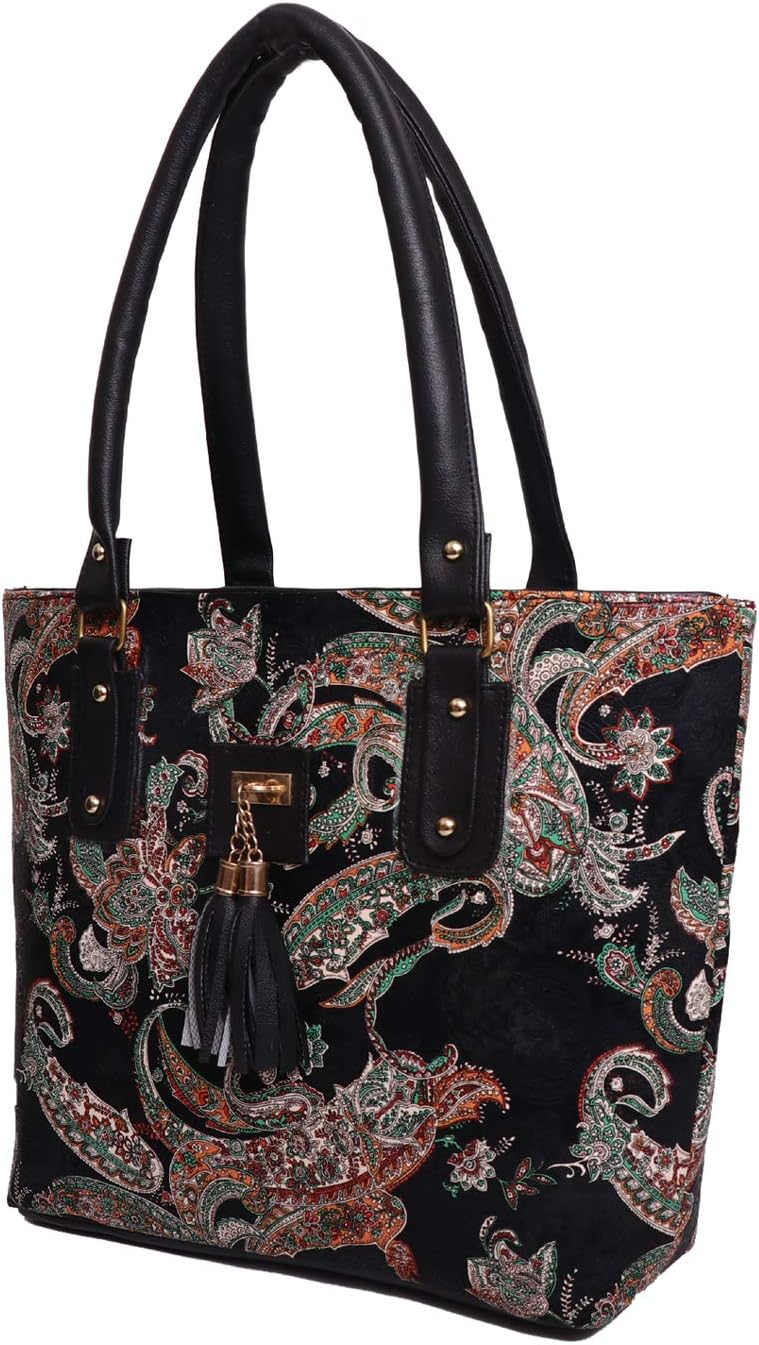 stylish and beautyful college girls black multy color handbag for women and girls