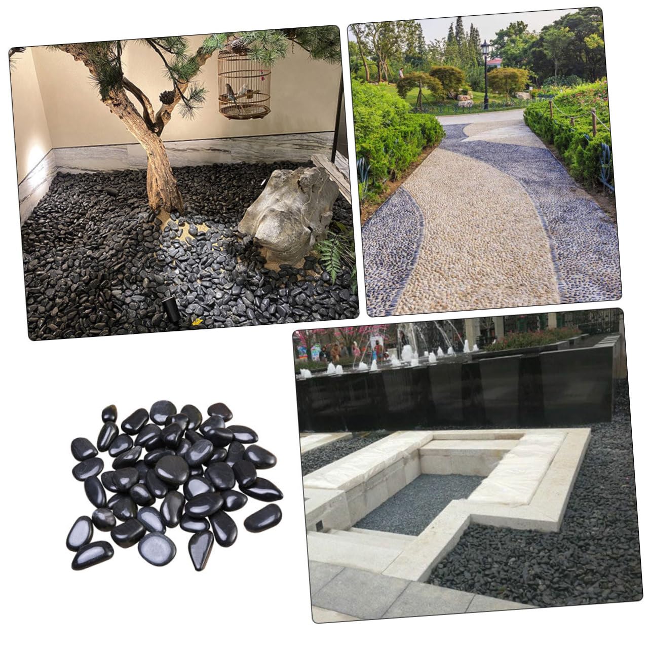 Piedras Decorativas Negras Para Jardinera De Piedras De Jardín Para Paisajismo Exterior Guijarros Para Plantas Rocas Decorativas Hogar