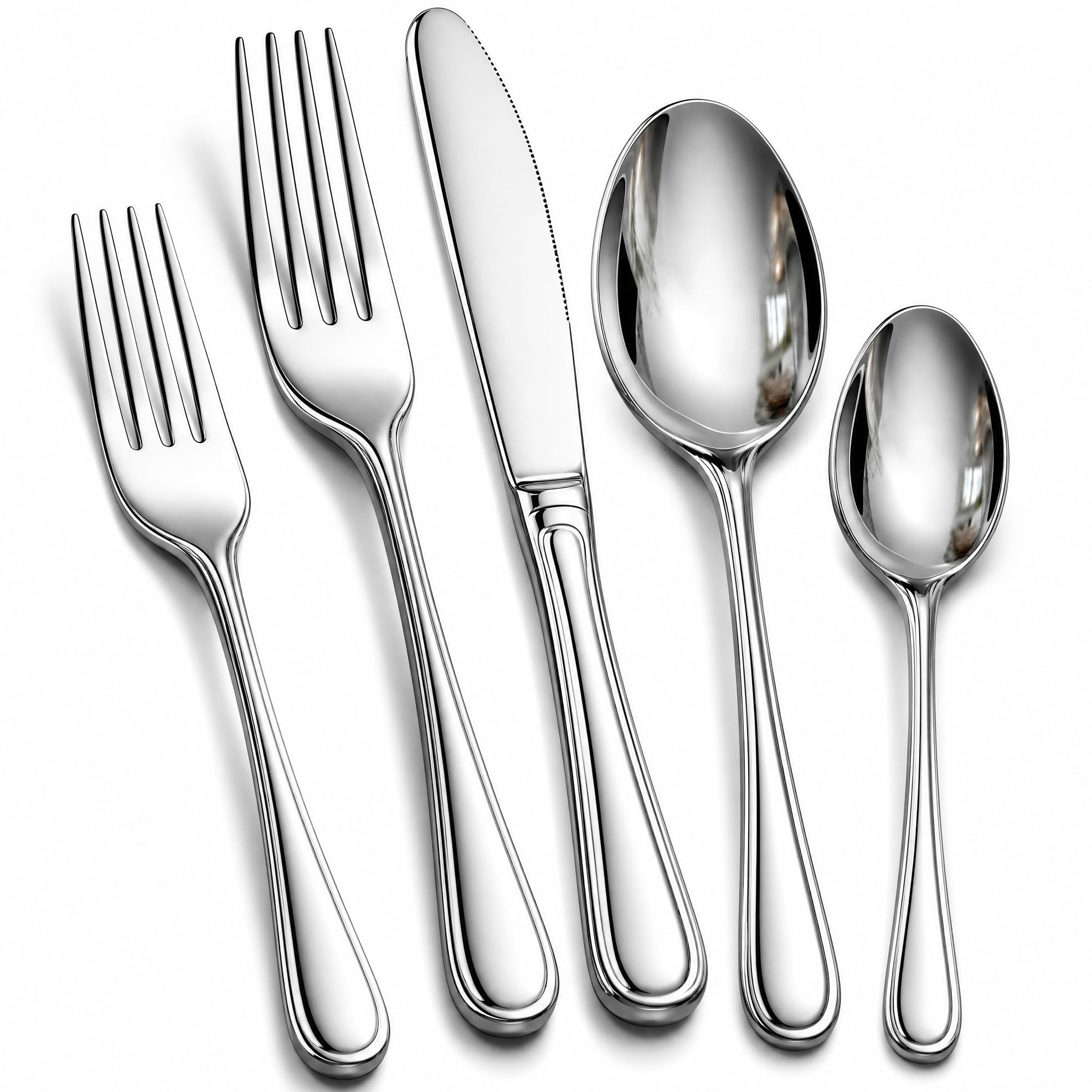Nice Kitchen Luster Series 40 Piece Silverware Set