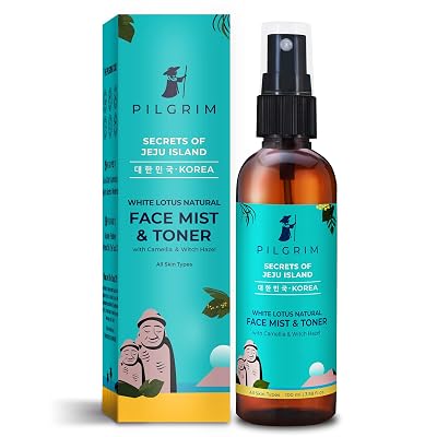 Pilgrim Korean Beauty White Lotus Refreshing Face Mist & Toner | Toner for glowing skin | Alcohol-Free Mist & toner for 