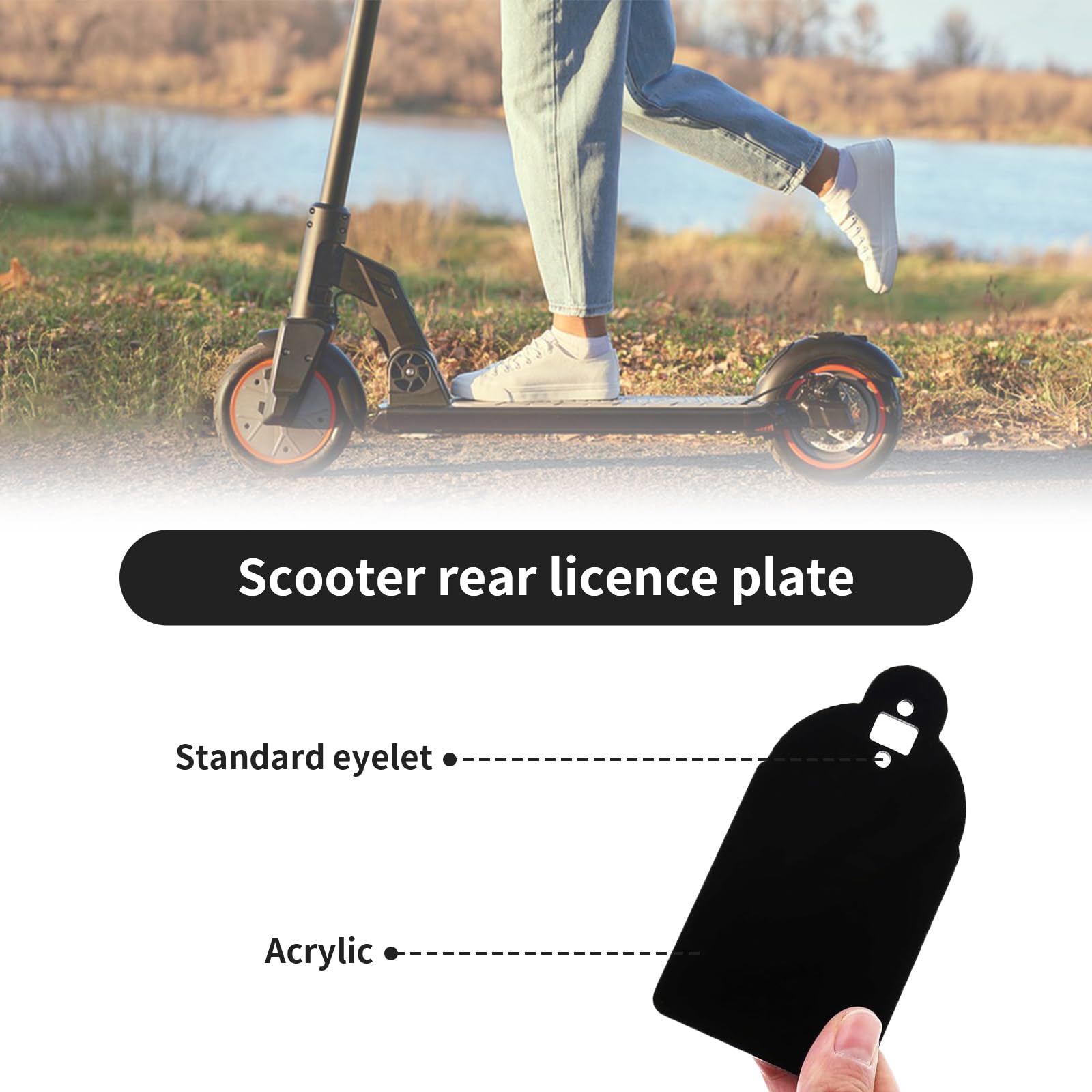 Kennzeichenhalter Für Xiaomi M365 Pro 2 E-Scooter – Einfacher Einbau, ABS-Kunststoff, Schwarz