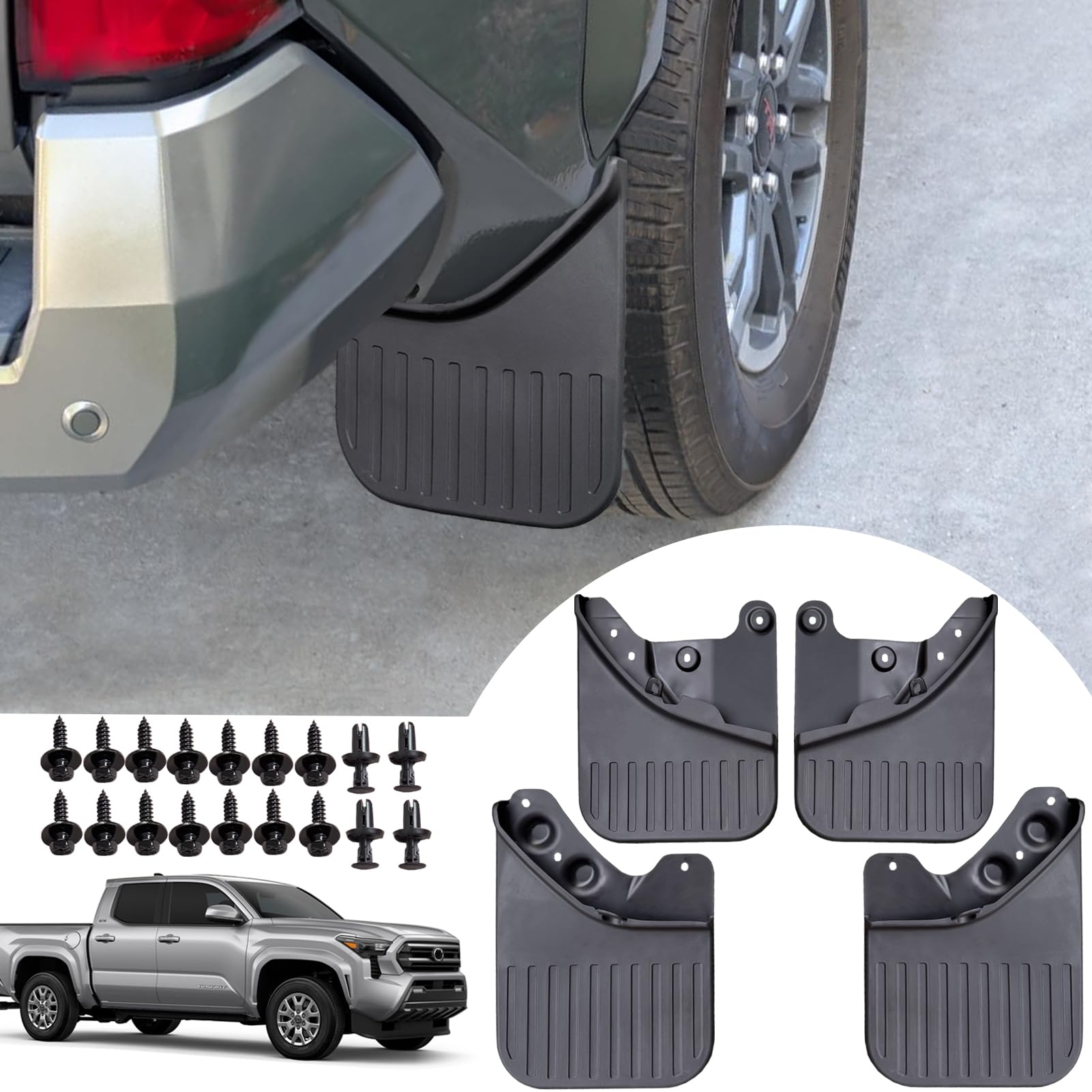 Photo 1 of ANMOSVO Mud Flaps for Toyota Tacoma 2024 2025 2026,Premium TPE