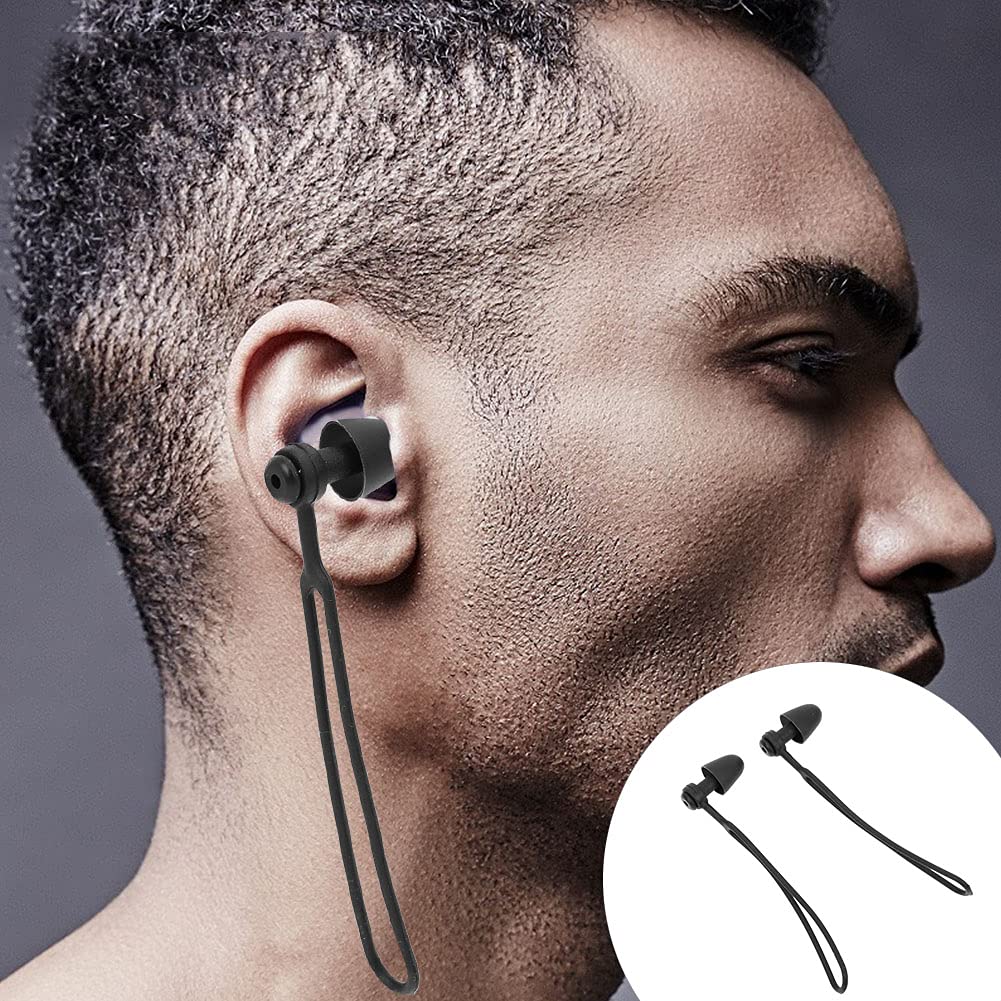 Swimming Ear Plugs with String, Unisex Water Proof Portable Swim Sport Soft Silicone Swimming Earplugs Earmuff for Diving Shower Pool Bath Kayaking