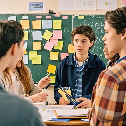 Miniatura 7 de iKyce 12 almohadillas de notas adhesivas 3 x 3 pulgadas almohadillas autoadhesivas de colores brillantes 80028-A12