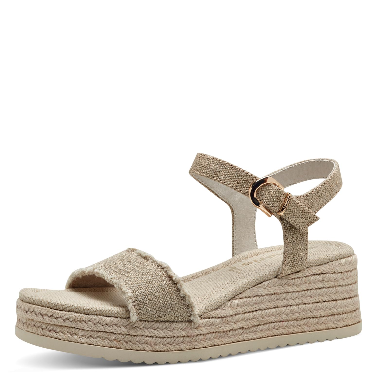 Tamaris Damen 1-28058-42, Flat Sandal, Beige,